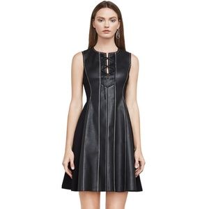 BCBGMAXAZRIA Jolee Sleeveless Faux-Leather Dress